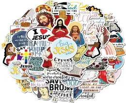 50 pçs jesus cristo adesivos pacote carro portátil adesivos lote à prova dwaterproof água scrapbooking garrafa de bagagem skate decalques de vinil inteiro4001510