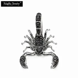 Anneaux Black Scorpion Pendant Fit Collier Europe Style Rebel Fashion Bon Jewerly for Men Women Bijoux cadeau en sterling sier