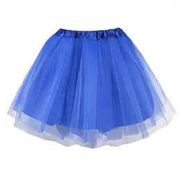 Skirts Women Elastic Ballet Dancewear Tutus Mini Skirt Birthday Party Dance 3 Layer Carnival Costume Tulle Tutu 2024 Spring