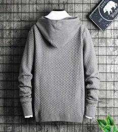 Single Road Mens Hoodies Men 2021 Solid Knitted Sweater Plain Sweatshirt Japanese Streetwear Oversized Casual Grey Hoodie Men Y0807487872