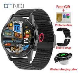 Dispositivi KK70/DT70 Smart Watch Uomo 454*454 Schermo HD Chiamata telefonica Caricatore wireless Pulsante rotante IP68 Riproduzione musicale impermeabile ECG Smartwatch