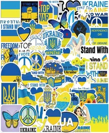 50 pçs lote ucrânia adesivos bandeira ucrânia desejo paz graffiti adesivos para diy bagagem portátil skate bicicleta adesivo4116187