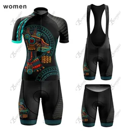 Uppsättningar 2022 New Mexico Style Women Cycling Jerseys Set Mtb Cycling Clothing Breattable Pro Mountian Bicycle Clothes Bike Wear Bouygues