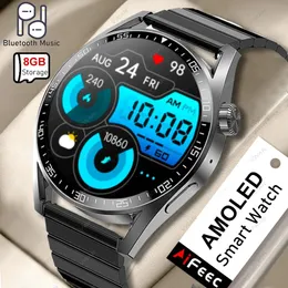 Relógios 2022 relógios inteligentes homens chamada bluetooth novo smartwatch 8g música local esporte pulseira de fitness sempre exibir para xiaomi huawei ios