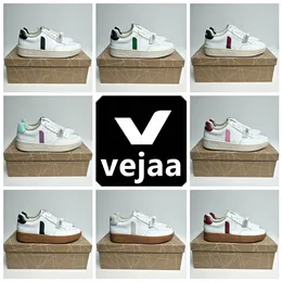 Designer franska skor campo kvinnor läder sneakers män v-90 läder casual skor v sneakers fashionabla lyxskor tjocka sulor med lådor 35-45