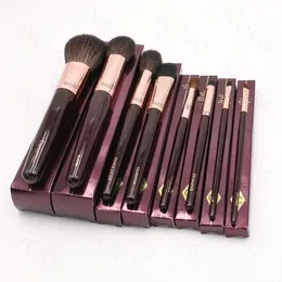 Szczotki 8pcs CT makijaż Zestaw Bronzer Powder Sculpt Blush Foundation Brush Blender Smudger Liner Lip Pędzel Makeup Zestawy szczotki do makijażu