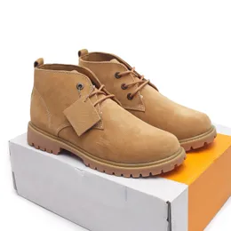 Quality Men Sports Outdoor High Casual Yellow Boots New Designer Shoes Top Leather Surface Hiking Walking Boots 124