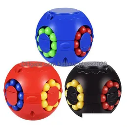 Dekompresja Magic Bean Puzzle Ball Bube Kids Intelligence Edukacyjne zabawki Ręka Spinner Fidget Desktop Spinning Top Drop Deliv Dhspp