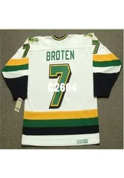 Men 7 NEAL BROTEN Minnesota North Stars 1989 CCM Vintage RETRO Home Hockey Jersey or custom any name or number retro Jersey1557378