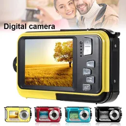 موصلات الكاميرا الرقمية W8D 24MP HD 3M مقاوم للماء مزدوج الشاشة الرقمية الكاميرات المنزل