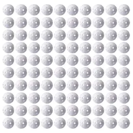 100pcs 42mm bolas de golfe de plástico bolas de treinamento de golfe para treinamento de balanço de condução simuladores internos ao ar livre 240110