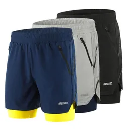 2-in-1-Laufshorts für Herren, Sportshorts für Herren, schnell trocknend, für Fitness, Training, Fitnessstudio, Sport, Jogger, kurze Hose 5200773