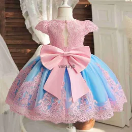Платья для девочек, винтажное платье принцессы на день рождения для девочек, детская вышивка, платье-пачка с цветочным бантом, свадебное платье с цветочным узором для девочек, детское торжественное платье, праздничное платьеvaiduryb