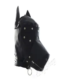 Kostüm Party Leder Gimp Dog Puppy Hood Vollmaske Bondage Fetisch Halloween UK R5019655385