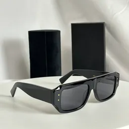 Rektangel solglasögon 4458 svart mörkgrå herr designer solglasögon nyanser sunnies gafas de sol uv400 glasögon med låda