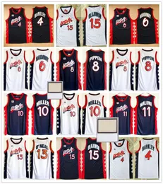 Mitchell und Ness 1996 USA Dream Team Basketballtrikots Custom 15 Hakeem Olajuwon 6 Penny Hardaway 4 Charles Barkley 10 Reggie Mi4526057