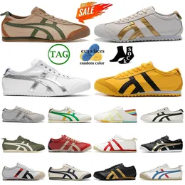 2024 scarpe casual tiger messico 66 piattaforma per formatori di pignoli scarpe argento fuori nero giallo oro d'oro da donna sneaker euro 36-45