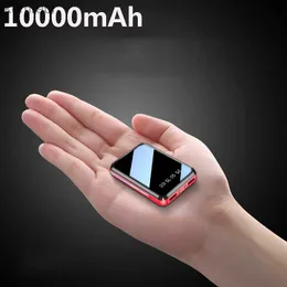 Mobiltelefon Power Banks Mini Power Bank 10000MAH Portable Charger Ultra-Compakt Battery Pack Fast Charging Large Capacity PowerBank för iPhone Androidl240111