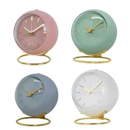 Luxury Alarm Clock Nordic Electronic Desk Quartz Clock Simple Children's Kids Desktop Bedside Student Mute Table Clock 240110