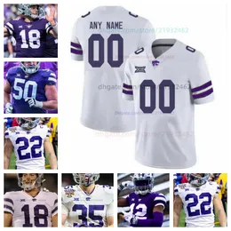 Custom Kansas State Will Howard Will Anciaux Wildcats Футбольная сшитая майка NCAA Мужчины Женщины Молодежь 92 Джевон Бэнкс 80 Тай Боуман 32 Эван Канту 63 Майкл Каприя