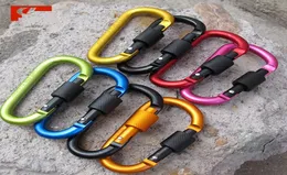 8 cm aluminiowy aluminiowy karabinek klip klawiszowy MultiColor Camping Klaping Snap Hook Zestaw podróży na zewnątrz Quickdraws DLH0567471086