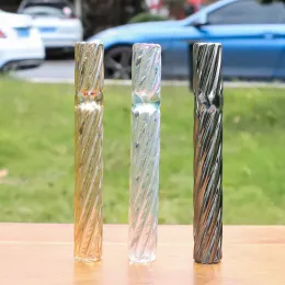 Толстая стеклянная трубка из пирекса OG One Hitter Pipes Спиральные фильтры для парового катка Курительные принадлежности Держатель для кальяна Для табака Масляная горелка для сухих трав ZZ