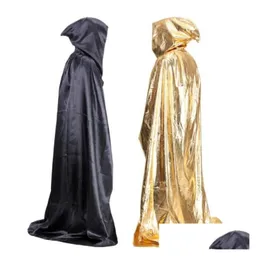 Outros suprimentos de festa festiva 80cm traje de bebê vampiro capas halloween cosplay crianças preto vermelho com capuz robe trajes de bruxa da morte ca dhlqu