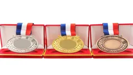 Nytt modeguld Silverbronsmedaljer Anpassade metallmedaljer Matchar Athletic Medales 65mm Diameter7080332