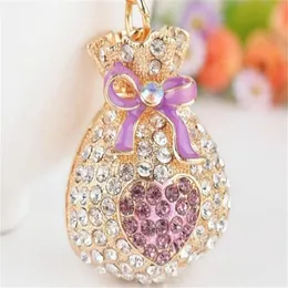 Keychains Money Purse Metal Keychain Key Ring Keyring Women Bag Charm Pendant Gift B873260O