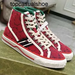 G Canvas Tennis Shoes 1977 Disual Luxurys Designers Womens Shoe Italy Green and Red Web Stripe Rubber Sole Sole Stretch Low Top Top Mens Sneakers 15 Z2BC