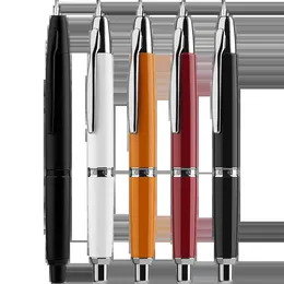I Stock Majohn A1 Press Fountain Pen Dractable Extra Fine NiB 0,4 mm metall med klipp / ingen klippgåva Ink Pen för att skriva 240110
