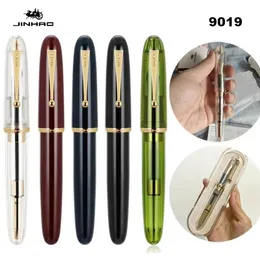 الفاخرة Jinhao 9019 Dadao Fountain Pen Acrylic شفافة الدوران 40 مم Nib Stationery Office Schools Schools Writing 240111