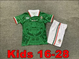 Kids 1998 Mexico Retro Blanco Hernandez Blanco Campos Soccer Undorseys Home Home Home Tover Courboy القميص القميص Camiseta Futbol