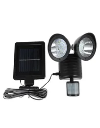 Dual Head PIR Motion Sensor Solar Light 22 LEDS SOLAR LAMP FÖR UTOMER GARDEN EMERDLIGHT SLATTLIGHT SPOTLIGHT STREET Vägglampor2376803