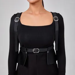 Cinture Novità Bretelle da donna Spalla per imbracatura da donna Goth Vita Decorare Fascia da smoking Corsetto Fibbia ad ardiglione Abito Cappotto