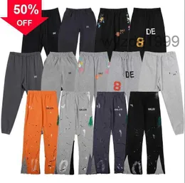 Calças masculinas moletom dept salpicado impressão casal feminino solto versátil casual reto laranja cinza preto5d615d61 5d616uk7 6uk76uk7 6uk7NMYL