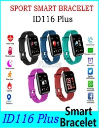 Wysokiej jakości opaska bransoletki 116Plus Smart Watch z kolorowym ekranem dotykowym Wiadomość Przypomnij o telefonach komórkowych 116 plus smartwatches2385459