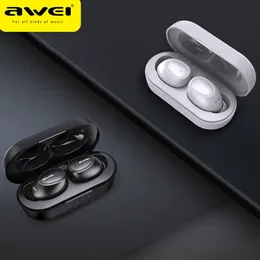 Auricolari Awei Tws Auricolari wireless Auricolari Bluetooth Cuffie touch control impermeabili con doppio microfono Sport Gaming Auricolari inear