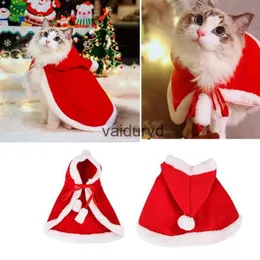Ubrania dla psów kostium Santa Cosplay Zabawny przekształcony kot/pies zwierzak świąteczny ubieranie się ubrania czerwony szalik Cloak Props Decorvaiduryd