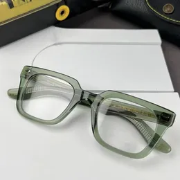 2024LUXイングランドレトロビンテージデジグユニセックス簡潔なメガネフレームJohnny Depp Square Plank Grobr Goggles Fullrim 45-23-145処方フルセットケース