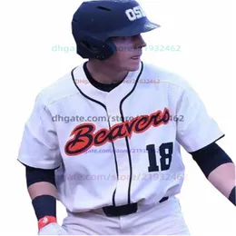 Camisa de beisebol personalizada da faculdade toda costurada OSU Oregon State Beavers Wilson Weber Brady Kasper