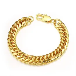 Wukaka 2020 masculino 18k banhado a ouro pulseira para pulseiras da moda joias presente dia dos pais310z