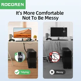 Rocoren Cable Organizer Wire Winder USB Cable Management Charger Protector For Phone Mouse Earphone Cable Holder Cord Protection