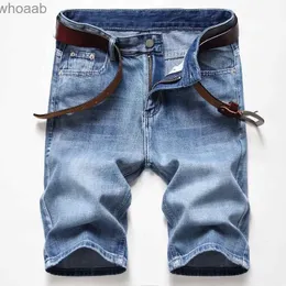 Męskie szorty męskie dżinsy krótkie letnie jeansowe szorty szczupłe dżinsy męskie retro elastyczne regularne dopasowanie swobodne chłopiec dżinsowe szorty męskie ubranie męskie yq240111