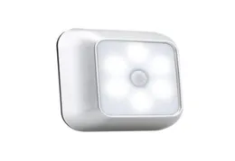 Ny Smart Motion Sensor LED Night Light Battery Operated WC Bedside Lamp för rum Hallväg Toalett2406196