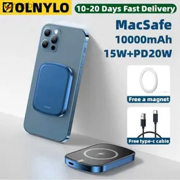 Power Power Banks Mini PowerBank 10000mah 15W Magnetic Wireless Charger Fast Charger Magsafe Power Bank Phone Pack Offic