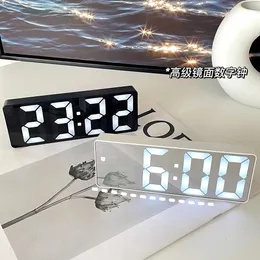 LED -klocka Bedside Smart Digital Alarm Clocks Desktop Table Electronic Desk Watch Snooze FUMNING USB Wake Up Alarm Clock Digital 240110