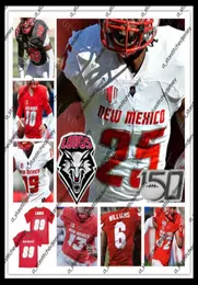 Amerikan Koleji Futbol Giyim New Mexico Lobos NMU Kolej Futbol Formaları Miles Kendrick Nathaniel Jones Sherod Beyaz Christian1325911