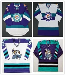 Ceuf Cusotm Vintage ECHL Orlando Solar Bears 27 Eric Faille 29 David Bell 3 Carl Nielsens Hockey Jersey Sitched Assered أي N5771926