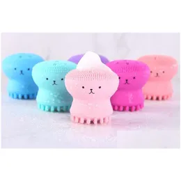 Cleansing Tools Lovely Cute Octopus Shape Sile Facial Cleaning Brush Deep Pore Exfoliator Face Washing Skin Care Xb1 Drop Delivery Hea Dhp27